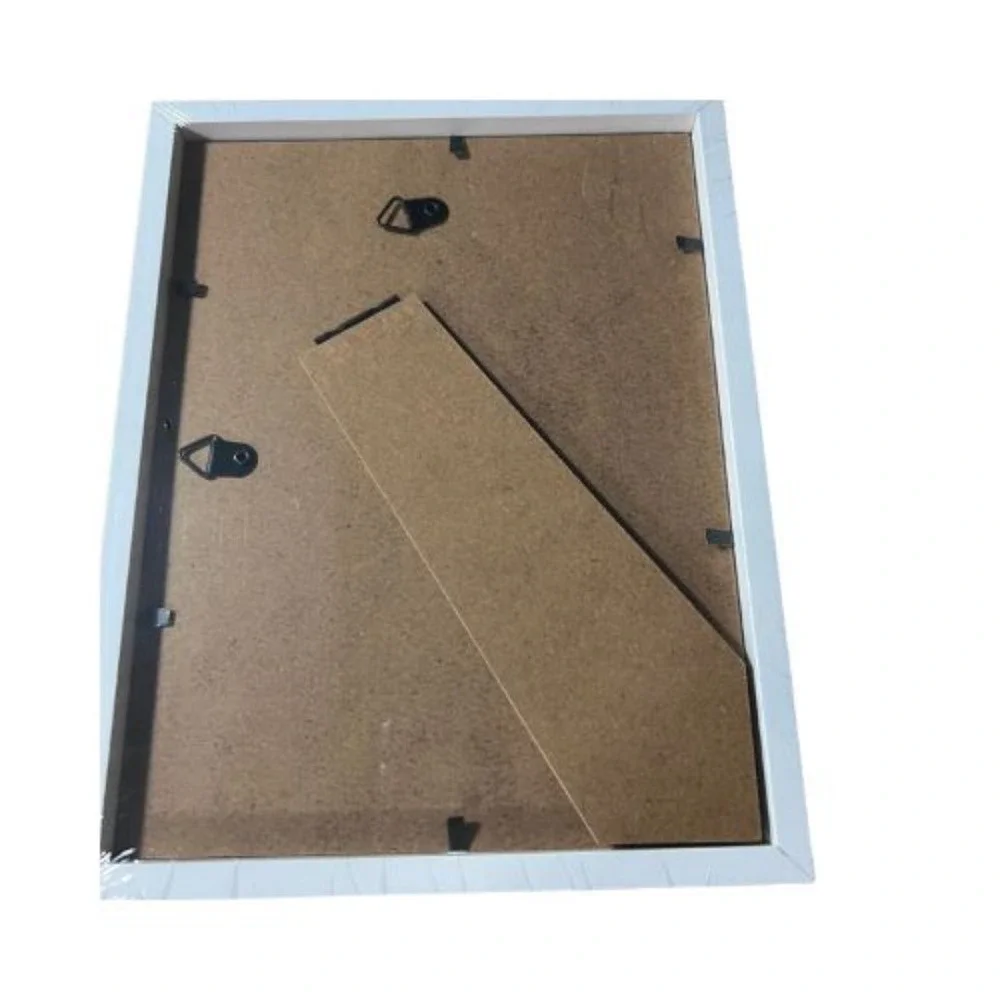 Picture Frames-4x6 and 5x7 and 6x8 Hanging or Standing-Set of 3 White/Black